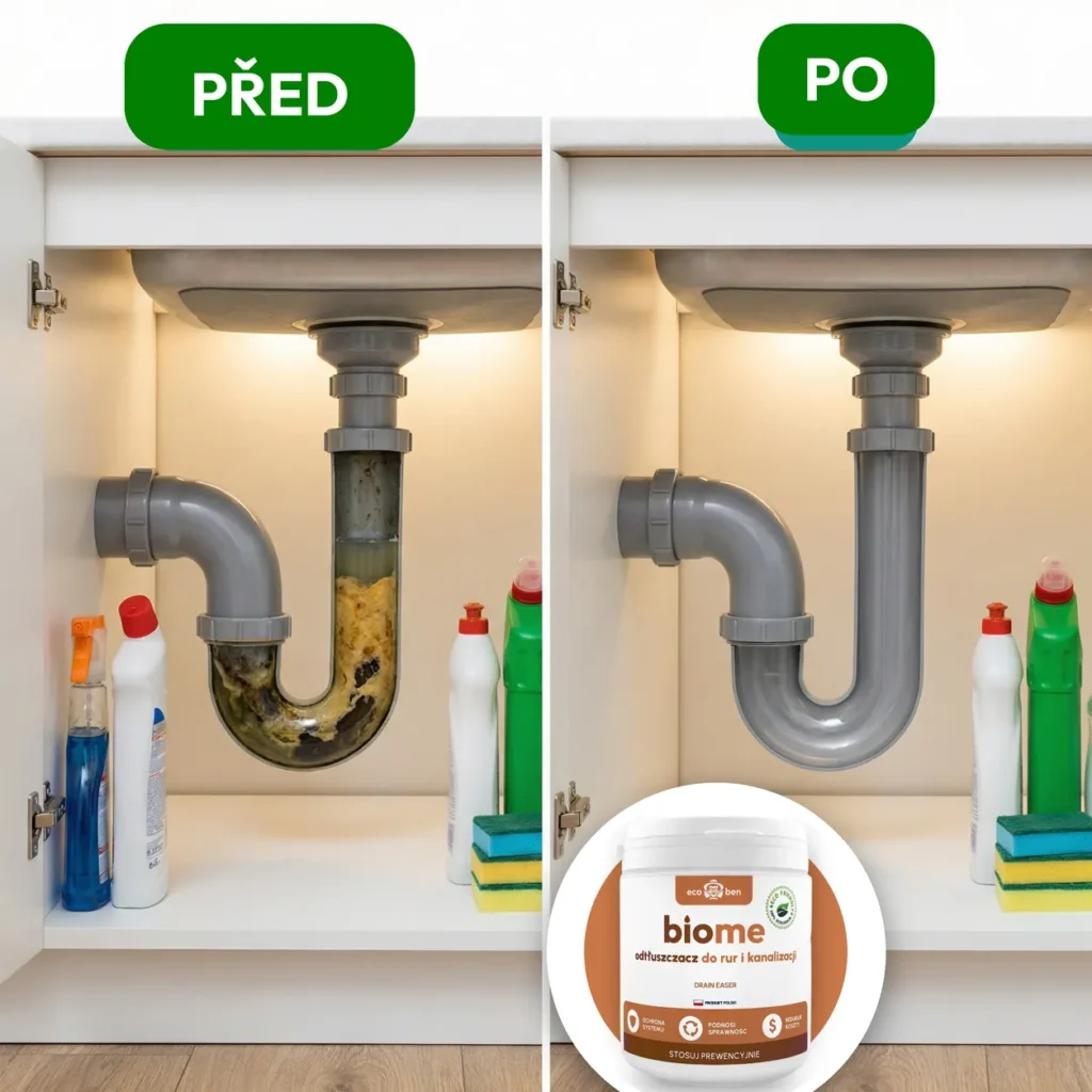 Před a po: BioMe Drain Easer
