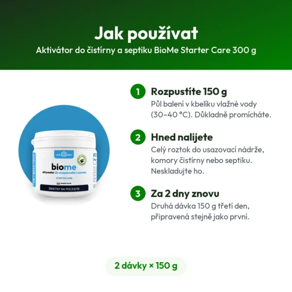 Aktivátor do čistírny a septiku BioMe Starter Care 300 g