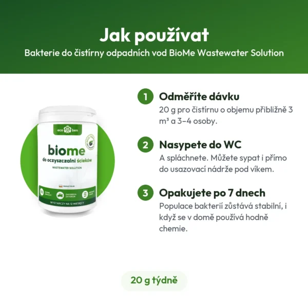 Bakterie do čistírny odpadních vod BioMe Wastewater Solution